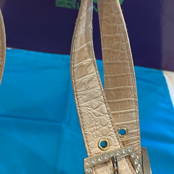 Pritzi Pink Blush Handbag. Has with a slight sparkle & Studs & Rhinestone - Picture 4 of 15